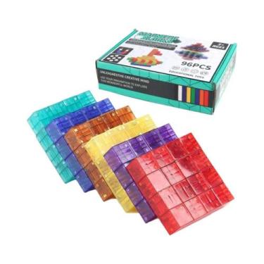 Imagem de Blocos De Construção Magnéticos Transparentes Educacionais STEM Para P