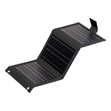 Imagem de Rrlihjgu Carregador de painel solar portátil – Painel solar dobrável para carregamento de telefone, smartwatch portátil, dispositivo de carregamento rápido para viagens, acampamento, escalada