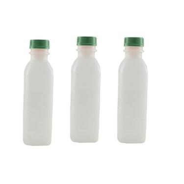 Imagem de Kit 10 Garrafinhas Descartável 300ml Tampa Verde Com Lacre