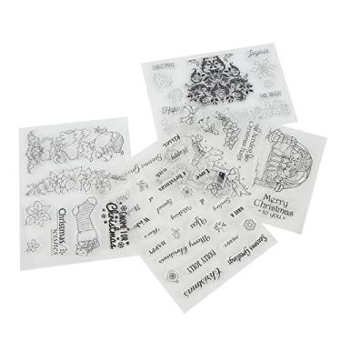 Imagem de ZJchao Selo Transparente, Carimbo de Borracha de Formato Exclusivo de Natal para álbum de Recortes DIY, Com Impressão Clara para álbum de Fotos, Diário, Cartão de Felicitações, Design