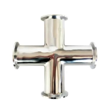 Imagem de Tubo de 38 mm OD x 3.8 cm Tri Clamp Cross 4 Ways Splitter SUS 304 Stainless Fitting