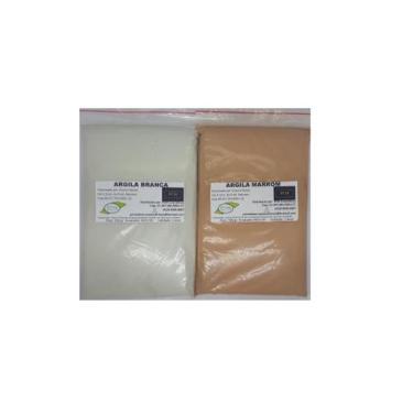 Imagem de Argila Branca E Marrom 500Gr - Pemcosméticos Ervas E Raízes