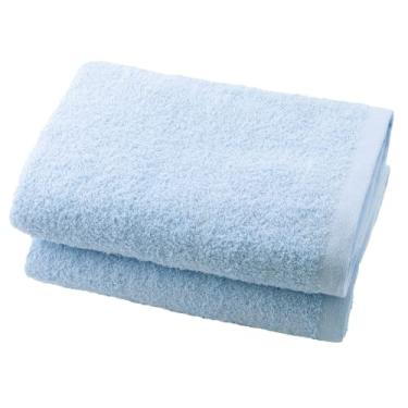 Imagem de ムコタオル Muko Towel Plus, espessura média, toalha Senshu, feita no Japão, 100% algodão, mesma cor, (toalhas de banho, azul bebê)