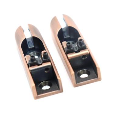 Imagem de Baixo 5 Cordas Guitarra Única Ponte Individual Selas Arremate 3 Furos Com Parafuso Para Acessórios De Guitarra Baixo Acessórios de guitarra para iniciantes(Red copper)