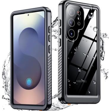 Imagem de SPIDERCASE Capa atualizada para Samsung Galaxy S25 Ultra à prova d'água, protetor de tela e lente de câmera integrado [IP68 subaquático] [grau militar à prova de choque], capa de telefone com proteção