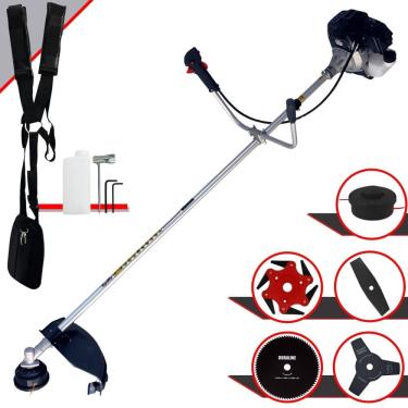 Imagem de Roçadeira Com Sistema Antivibração Toyama RT43LB-25A 43cc 1,7HP Completa Com Carretel e Faca 3 Pontas + Faca 2 Pontas + Faca 6 Pontas + Faca 80 Dentes