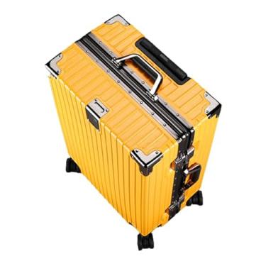 Imagem de Mala simples e de grande capacidade, portátil para embarque, viagens e viagens de negócios, conveniente para armazenamento, rodízios duplos rotativos de 360 graus, tipo e estojo portátil, impermeável