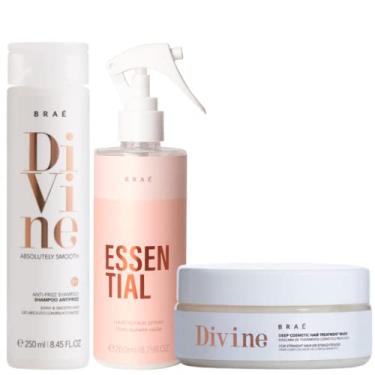 Imagem de Braé Kit Divine Shampoo+ Máscara+ Essential Leave-in 215ml