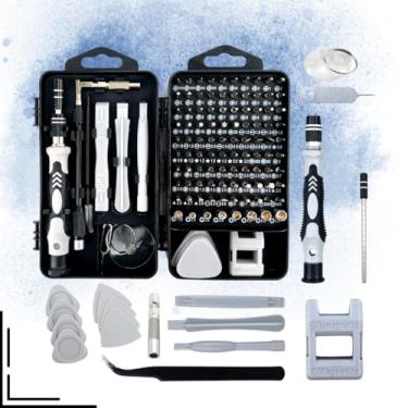 Imagem de Conjunto Kit Chave de Fenda De Precisão 115 em 1 Abrir Celular – Jogo de Ferramentas Profissionais com Ponteiras Magnéticas – Manutenção Celular, Notebook, Tablet, Óculos, Eletrônicos e Relógios