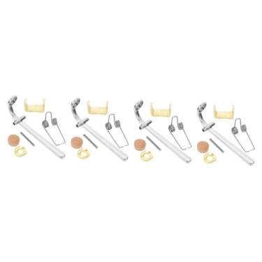 Imagem de Abaodam 4 conjuntos de chaves de água para trompete, acessórios de drenagem, almofada de substituição de instrumento musical, peça de cortiça, trombones, chave de alto-falante, válvula de drenagem,