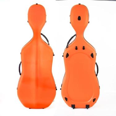 Imagem de Orquezz - Estojo Orquezz Fibra de Vidro Laranja Para Violoncelo 4/4