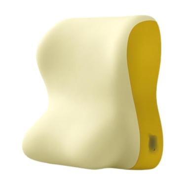 Imagem de Ioensy Almofada de apoio lombar, almofada para elevação pernas, simples de espuma viscoelástica para apoio costas, de rosto para baixo para assentos, Laranja Claro