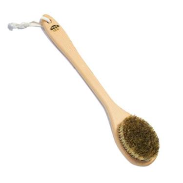 Imagem de Escova corporal IPPINKA de cabo longo 35 cm de cabelo de cavalo Hinoki