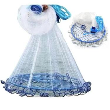 Imagem de Rede Pesca Tarrafa Chinesa Disco 6 Metros Pescaria Malha Multifilament