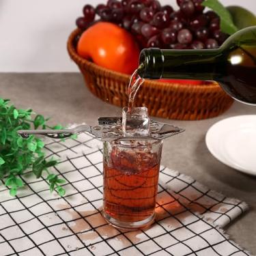 Imagem de Generic Conjunto Exclusivo de Colher de Absinto para Coquetel, Filtro de Vidro para Bar de Coquetel Em Aço Inoxidável 304 Com Design Antigo para Entusiastas de Bar (colher de absinto vintage)