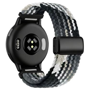 Imagem de Pulseira magnética de nylon trançado de liberação rápida de 22 mm compatível com Garmin Vivoactive 4, Venu 3/Venu 2, Forerunner 255/255/265/935/945, alça elástica para estilos de vida ativos