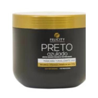 Imagem de Kit Com 6 Mascara Tonalizante Preto Azulado Felicity 500Gr