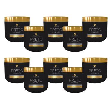 Imagem de Kit Com 10 Mascara Tonalizante Preto Azulado Felicity 500G