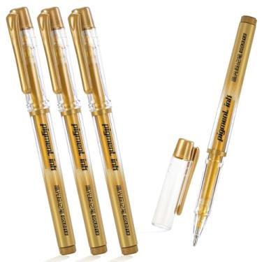 Imagem de Guouet 3 canetas douradas metálicas marcadoras, canetas de gel douradas, marcadores de tinta permanentes brilhantes com efeito de brilho úmido para fazer cartões de pintura (3)