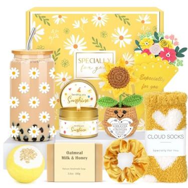 Imagem de Cestas de presente para mulheres, presentes de aniversário exclusivos para mulheres, conjunto de presentes de animação de autocuidado, caixa de presente para mulher, adolescente, meninas, melhor amiga