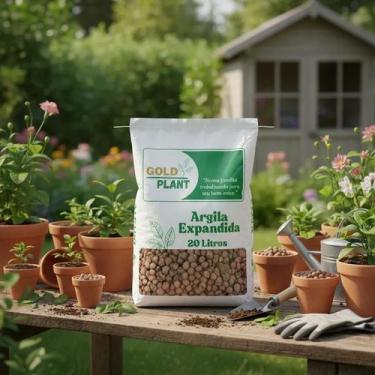 Imagem de Argila Expandida Drenagem Decoração 20 litros Modelo 3222 - Gold Plant