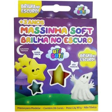 Imagem de UTIGUTI Massinha Soft Brilha no Escuro 6 Cores 90g Super Macia