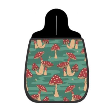 Imagem de Lixeira De Carro Organizador Cogumelos Fundo Verde