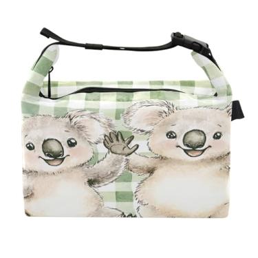 Imagem de STAYTOP Lancheira Two Happy Koala com fivela de alça, lancheira isolada para meninos e meninas, lancheira térmica para trabalho escolar