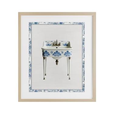 Imagem de Stupell Industries Impressão emoldurada de bétula de bétula vintage chinoiserie sob vidro, design por letras e forrado, 40 x 33 cm