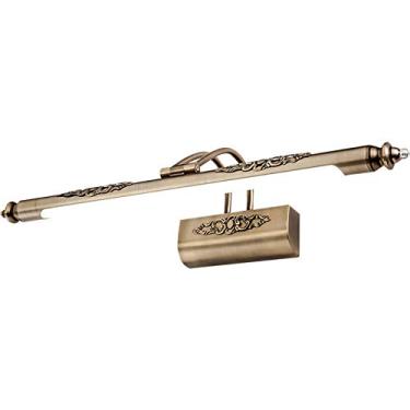 Imagem de Luminária de LED para espelho de maquiagem de banheiro, estilo europeu vintage, em acrílico, à prova d'água e antiembaçante, para armários, luz neutra, 64 cm