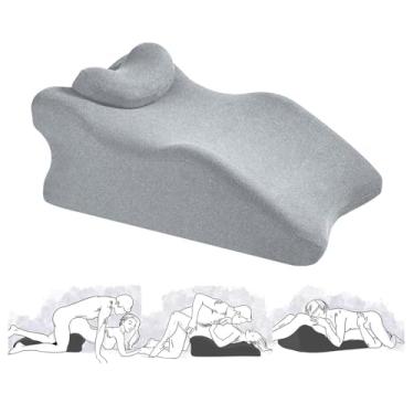 Imagem de YSOGTDE Almofada de cunha de espuma viscoelástica para dormir, ler e apoiar as costas, travesseiro de bumbum de intimidade, travesseiro ergonômico para refluxo ácido, alívio de dor nas costas e