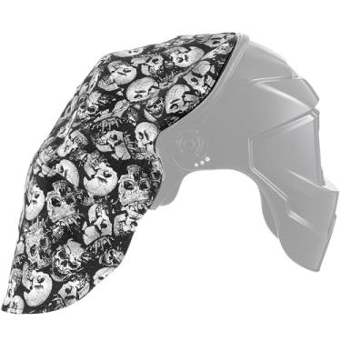 Imagem de Jecery Capa de capacete de soldagem de algodão para capacete de soldagem capa de pescoço estendida com vedação de encaixe de pressão acessórios de capuz protetor de cabeça e pescoço serve para a