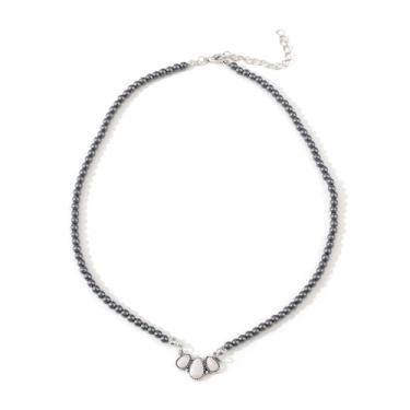 Imagem de coadipress Colar de pérolas Navajo, joia ocidental, para mulheres, boêmio, com miçangas, vintage, pingente turquesa, cowgirl, colar, Middle, Liga de aço Liga de aço Turquesa, Sem Pedra Preciosa