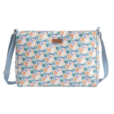 Imagem de Maison d' Hermine Bolsa de mão de algodão com alça de ombro ajustável, bolsa transversal com zíper e bolsos deslizantes, 59 - Aniq, 14.2" L x 3.9" W x 10.2" H (Hand Bag), Aniq