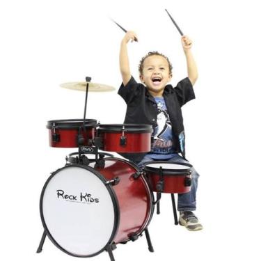 Imagem de Bateria RMV Rock Kids 5 Pcs PBNK PRETA , AZUL , VERMELHA ou AMARELA
