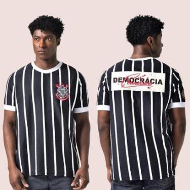 Imagem de Camiseta Masculina Retrô Corinthians Democracia 1982-Masculino