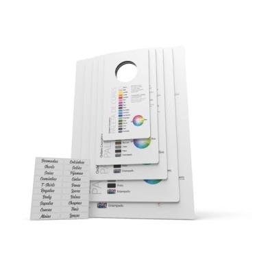 Imagem de Gabarito Dobrar Roupa Com Paleta De Cores - 5 Moldes，Ideal para Organizar Camisetas, Calças e Camisas em Armários Pequenos do Brasilt