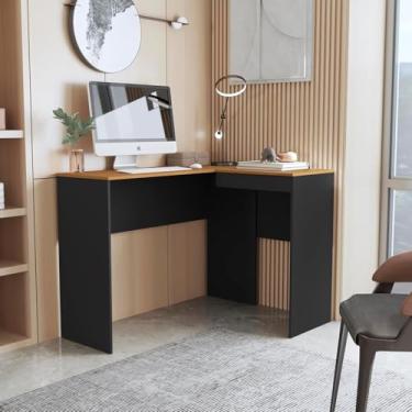 Imagem de escrivaninha mesa de computador belgica para escritorio moderno oferta (preto)