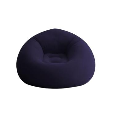 Imagem de Sofá Inflável Portátil Com Bomba De Ar Poltrona Dobrável Para Camping Praia E Casa Ao (Azul Escuro (1 peça))