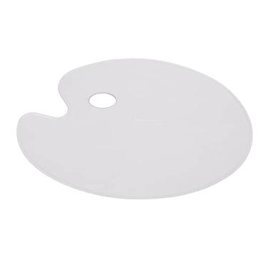 Imagem de Palete de pintura siwoted engrossada grandes bordas brilhantes fácil limpeza placa de densidade branca material bandeja de mistura de aquarela para artistas