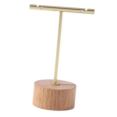 Imagem de kowaku Expositor de brincos para varejo, com base de madeira em formato de T, ideal para em lojas e closets, S