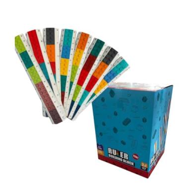 Imagem de Régua com Blocos de Montar, 15 cm, Plástico Atóxico, Colorido, 12 Unidades, Acima de 4 Anos, Educativo