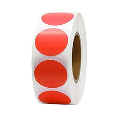 Imagem de 500 peças de adesivos redondos de 25 mm coloridos adesivos de pontos pequenos etiquetas de código para escritório, loja, quintal, venda, casa, sala de aula, marcação (vermelho)