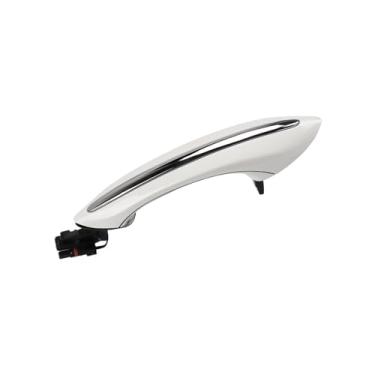 Imagem de Maçaneta da porta de acesso confortável para exterior do carro, substituição sem chave, compatível com BMW 5 6 7 séries F02 F10 F06 F07 preto branco marrom(White Rear Left)