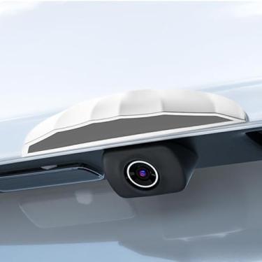 Imagem de 1 capa de chuva universal para câmera retrovisora de carro – Protetor de silicone à prova de intempéries com fácil instalação/remoção, sem resíduos, decoração de espelho retrovisor e proteção contra