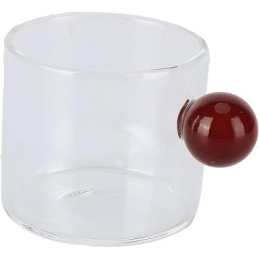 Imagem de Xícara Café Vidro 120ml Monet com Alça Bolinha Color - GIRA IMPORT