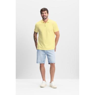 Imagem de Camisa Polo Masculina Em Piquet Comfort Essendi Amarelo-Masculino