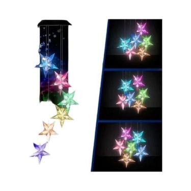 Imagem de Luz Solar LED À Prova d'Água Com Mudança De Cor, Sino De Vento Com Bol