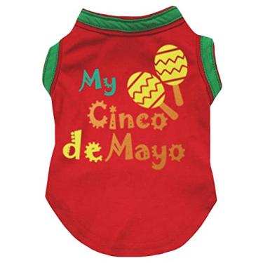 Imagem de Petitebella Camiseta para cachorro My Cinco De Mayo Maraca (vermelha, GG)