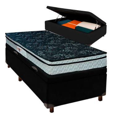 Imagem de Cama Box Bau + Colchão Solteiro D28 Conforto Paropas